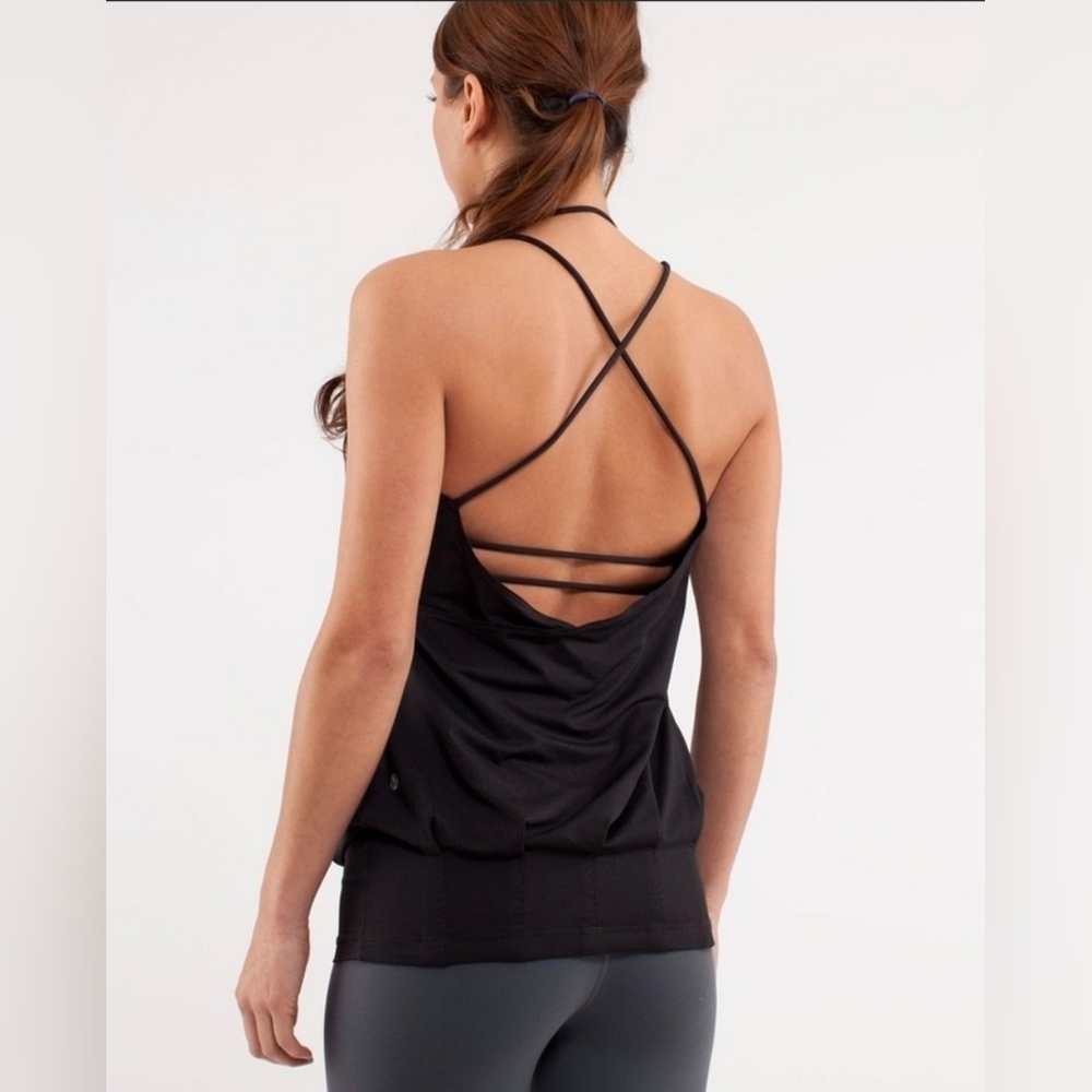 Black Strappy Back Women’s Tank Top